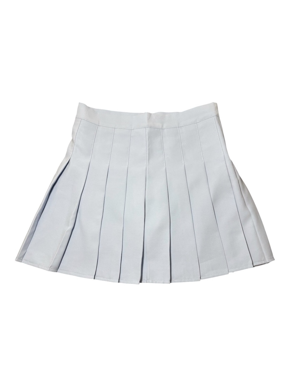 Pleated Light Blue Mini Skirt